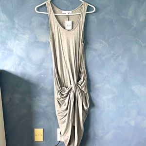 Gray knot beach dress, new with tags